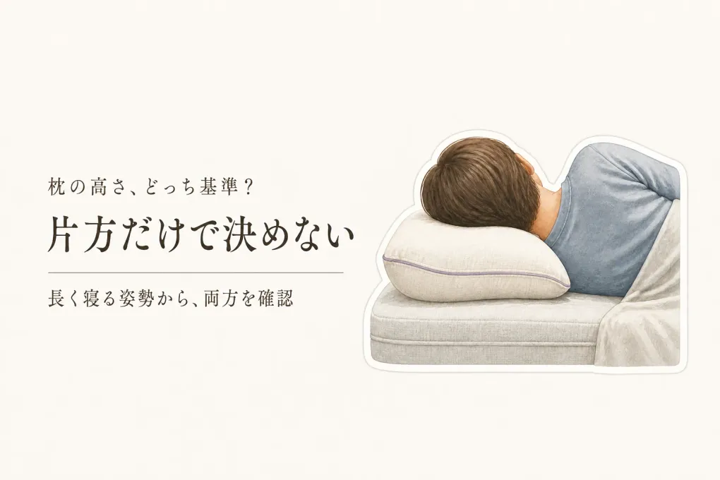枕の高さは仰向け・横向きどっちを基準にする？寝返りする人の調整方法
