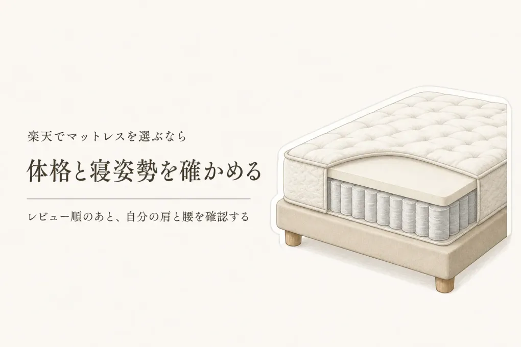 楽天でレビュー数が多い高反発・ポケットコイルを比較｜体格と寝姿勢で同じ硬さは合う？