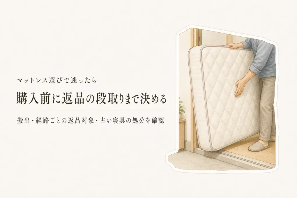 マットレス お試し・返品保証で失敗しない？返品・処分まで考えると購入を保留したほうがよい人へ