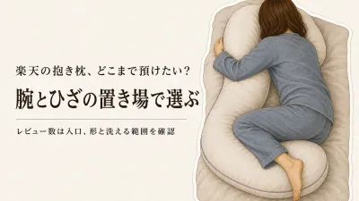 楽天の抱き枕、レビュー数が多い商品からどう選ぶ？横向き寝で腕・ひざの置き場を比べる