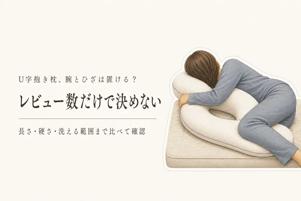 U字抱き枕・抱き枕おすすめランキング｜楽天のレビュー数順に長さ・硬さ・洗えるかを比較